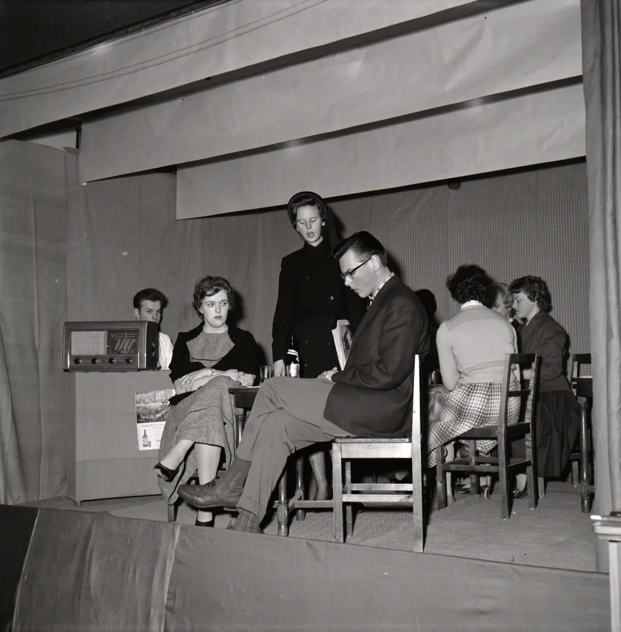 Folkhögskolan 1-ans klassfest 19590228 bild 4