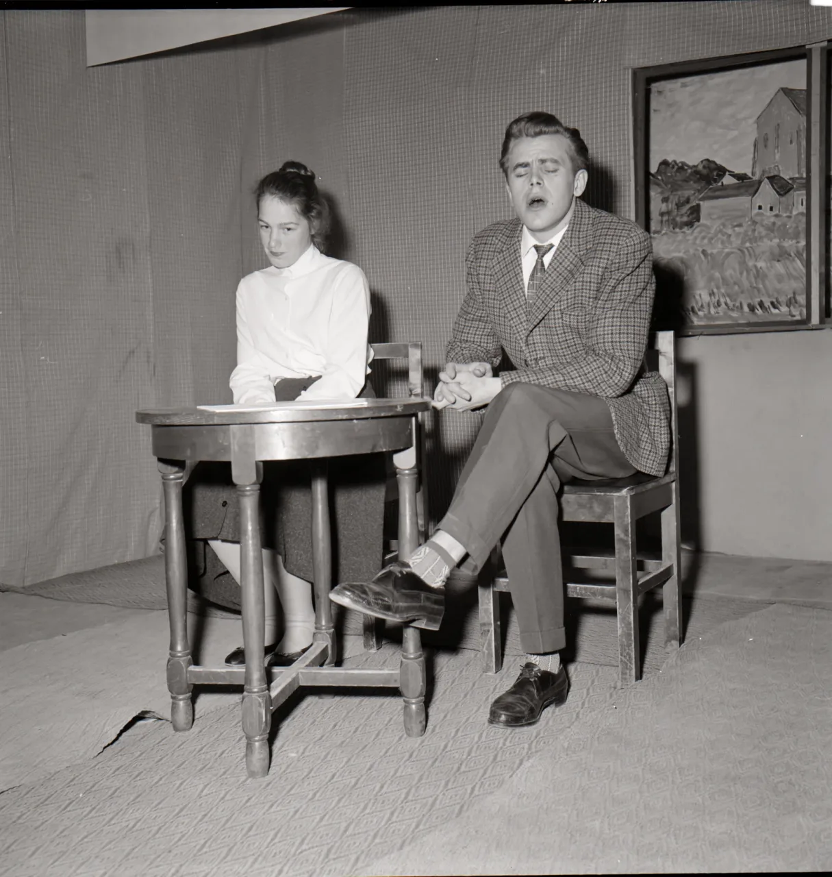 Folkhögskolan 1-ans klassfest 19590228 bild 5